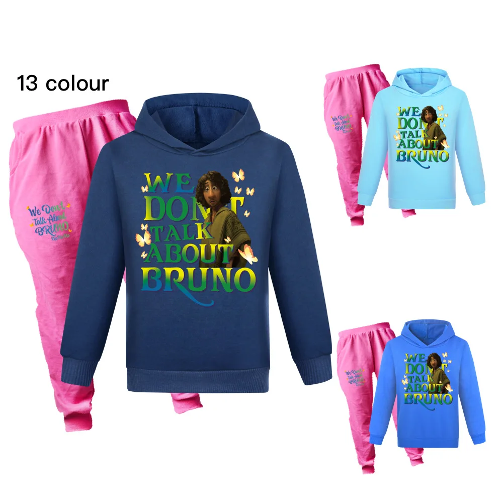 

2022 Encanto New Kids Boys Girls Fashion Clothes Cotton Hat Sweatshirts Long Sleeves Casual Sportswear Suits 2-16Y