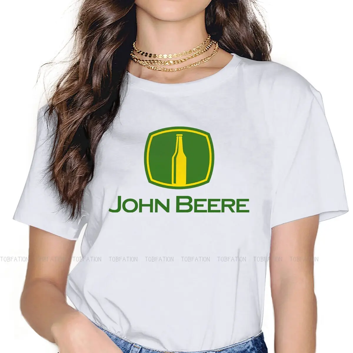 

Beere Classic TShirt For Girls John Beer Tees Fashion Ladies T Shirt Soft Graphic Loose