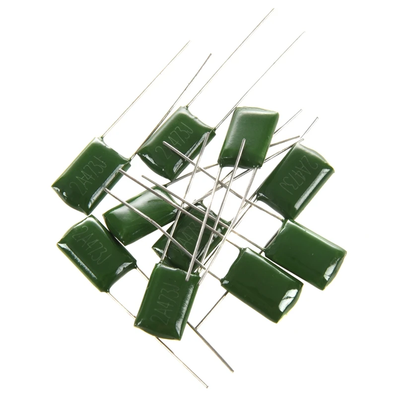 

10 Pieces 0.047/2A473J Capacitors Diy For Electric Guitars Bass Tone Caps Green