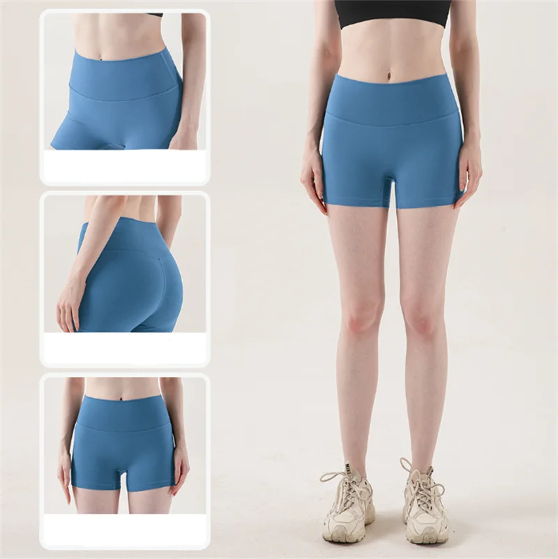 

Nake Feeling Sports Fast Dry Women Yoga Shorts Summer Outdoor Cycling 3'' Shorts Running Fitness High Elastic Waist Shorts