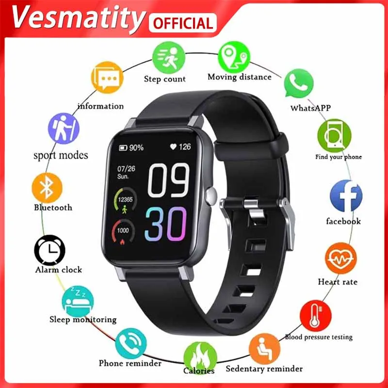 

Vesmatity GTS2 Smartwatch Fitness Bracelet Sport Tracker Sleep Heart-rate Monitor Pulse Oximeter Smart Watch Men Women For IOS