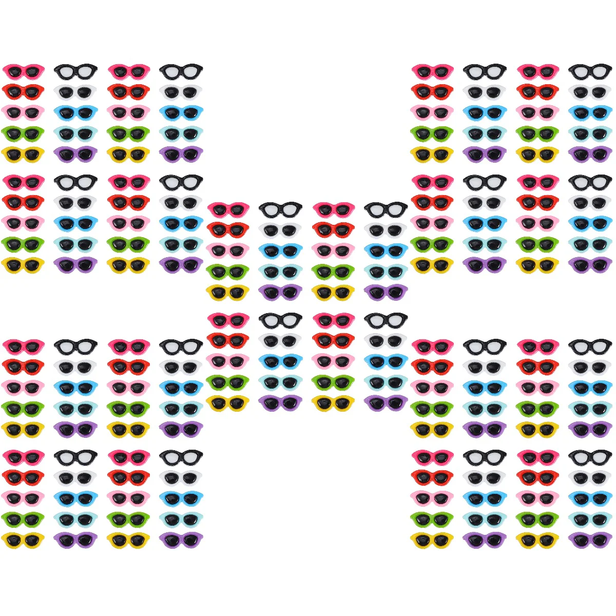 

200 Pcs Resin Flat Backs Charms Sunglasses Cabochons for DIY Craft Jewelry Making Hair Bows Case Decor