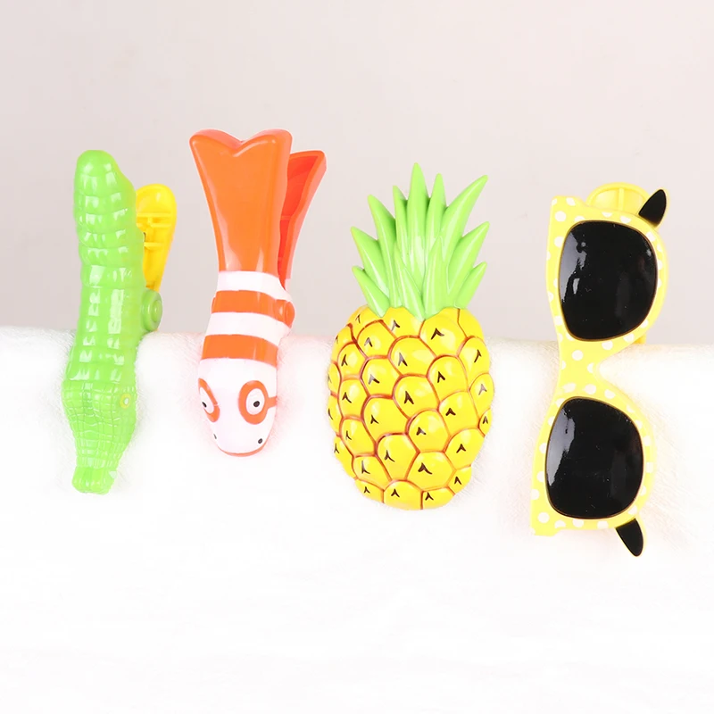 

Plastic Beach Towels Clips For Sunbeds Sun Lounger Animal Decorative Clothes Pegs Pins Large Size Drying Racks Retaining Clip