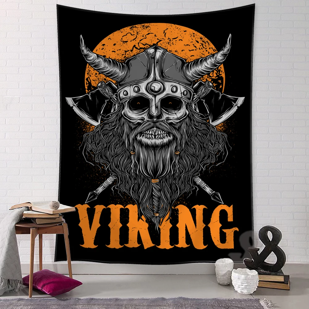 

FBH Viking Retro Mysterious Raven Tapestry Wall Hanging Boho Hippie Tarot Witchcraft Living Room Bedroom Home Decor Gift