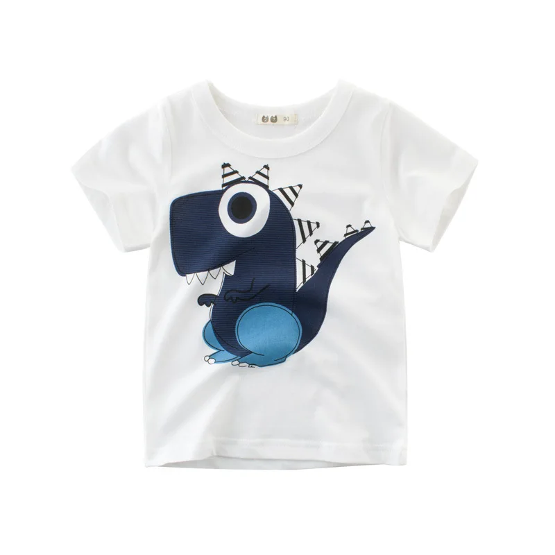

2-8T Dinosaur Boy T Shirt Toddler kid Summer Clothes Short Sleeve Cotton Tshirt Infant Top Cute Sweet Childrens Tee Shirt Outfit