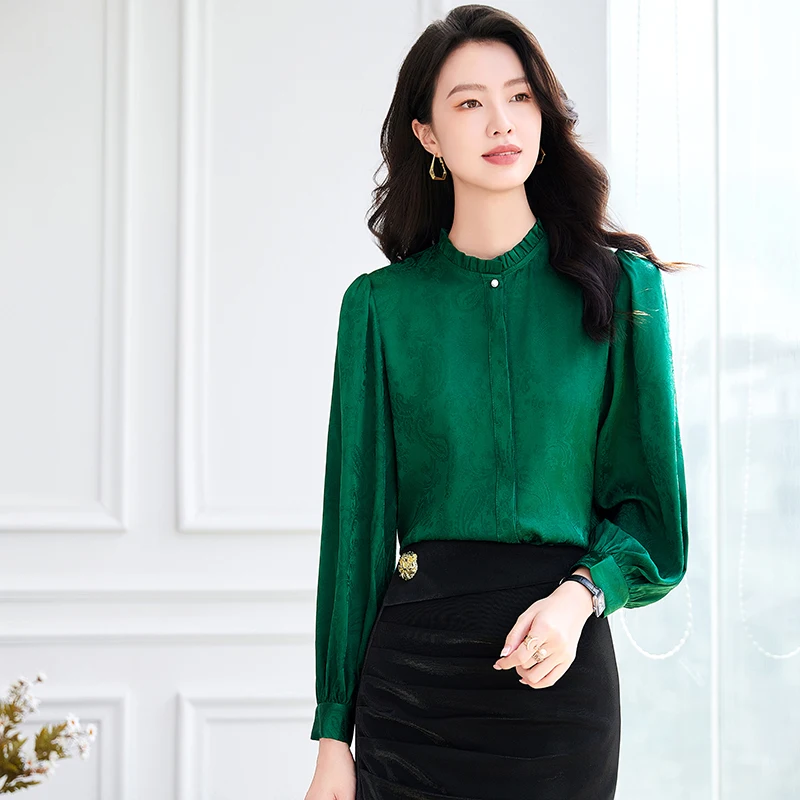 NAVIU новая мода красивая рубашка с цветочным принтом осень длинным рукавом