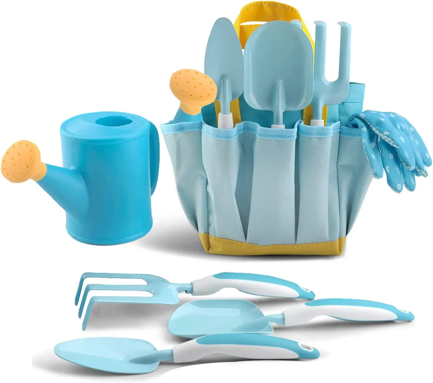 

Обучающий детский садовый инструмент, набор «сделай сам», игрушка с безопасной для детей ЛОПАТКОЙ, граблями, вилкой, мастером, фартуком, перчатками, поливом и сумкой