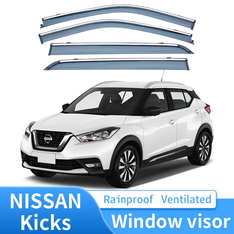 Window Visor For Nissan Kicks 2017 2018 2019 2020 2021 Auto Door Visor Weathershields Window Protectors