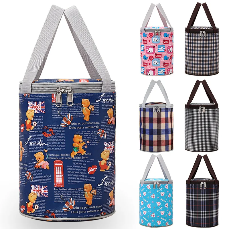 Детские сумки для обеда круглая сумка женщин утолщенные пикника
