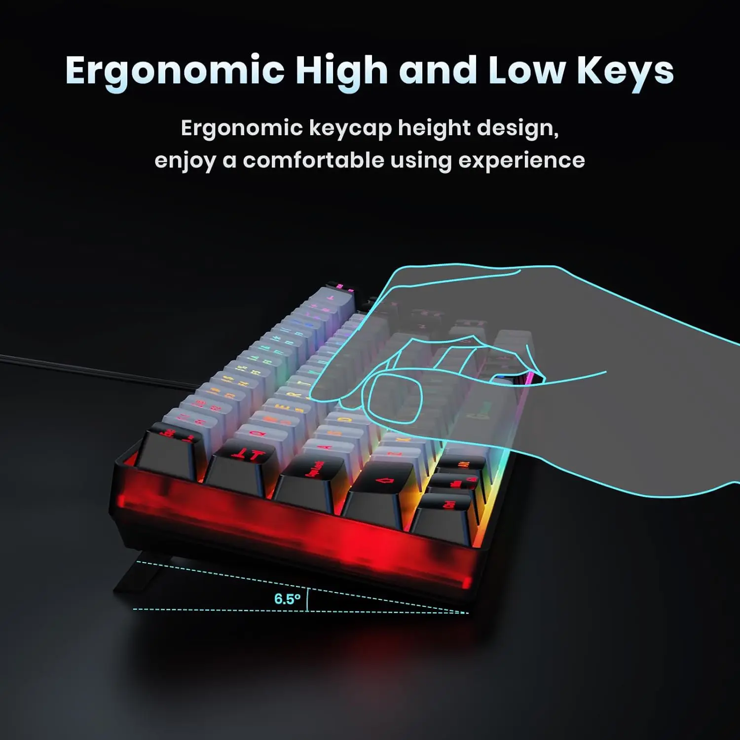 Игровая проводная мини-клавиатура GEODMAER с подсветкой