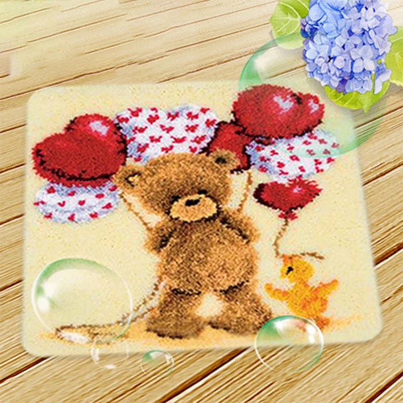 

Beautiful Flowers Carpet Embroidered Material Package DIY Handcraft Segment Embroidery Carpet Practical Sofa Cushion Accessories