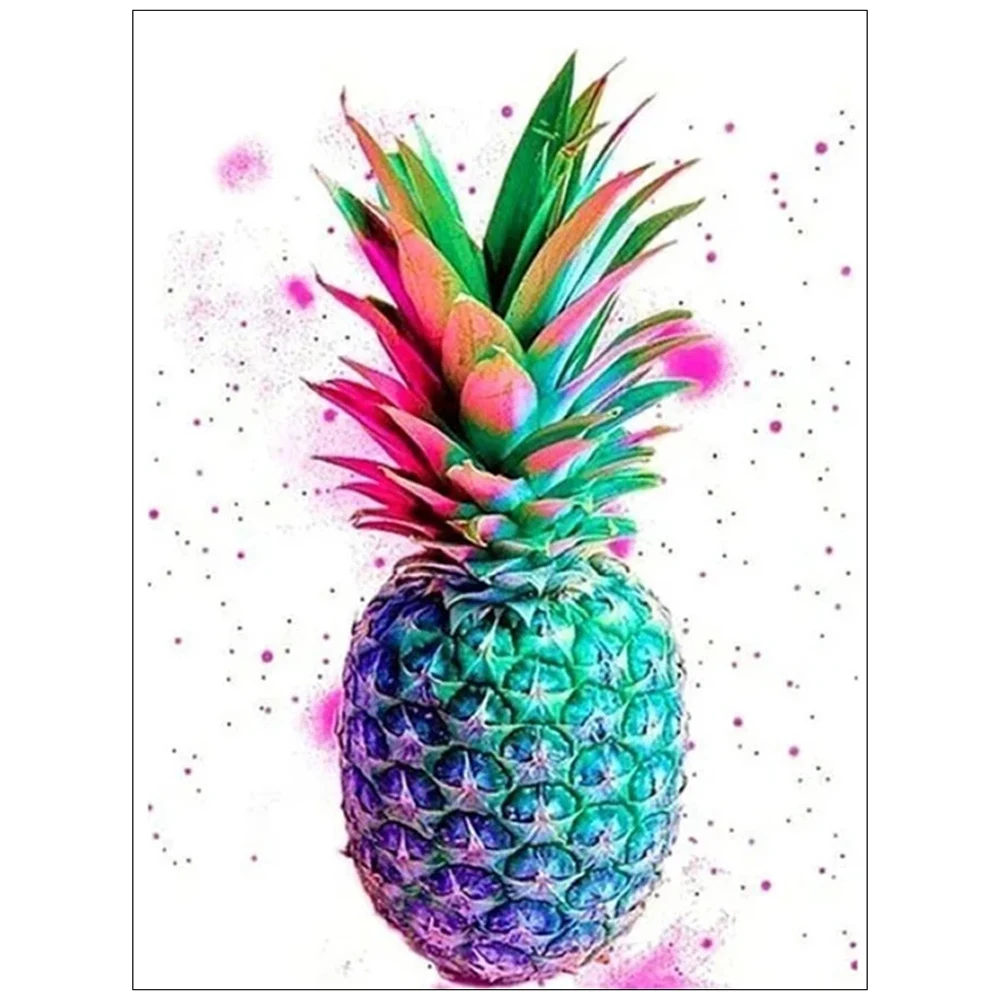 

Full Diamond Painting Pineapple Mosaic Cross Stitch Kits Embroidery Fruit Food Needlework Bedroom Decoration Handicraft