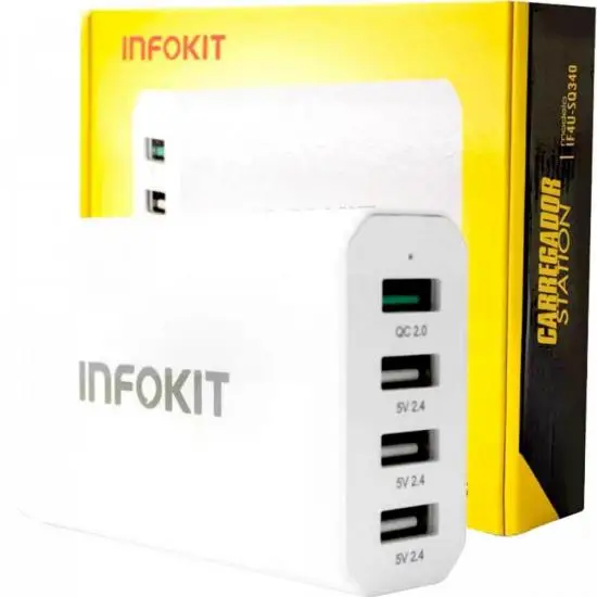 

USB Turbo Charger 40W QC2.0 White EXBOM