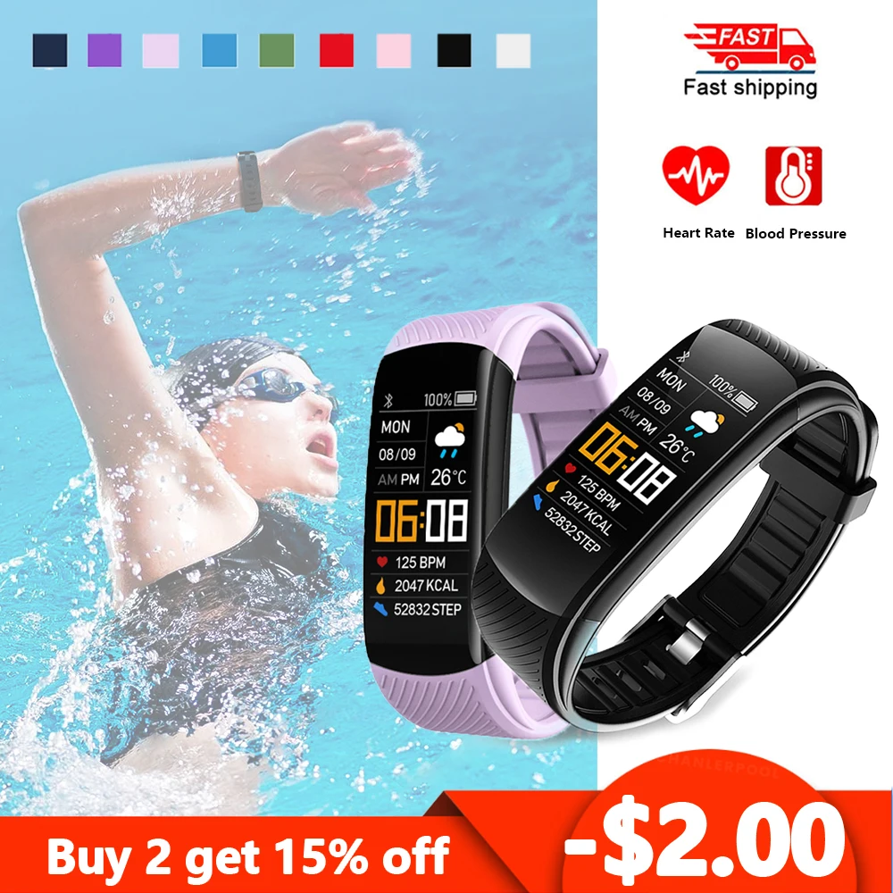 

Smart Wristband Waterproof Sport Bracelet Fitness Tracker Connect Heart Rate Smart Band Watch for Men Women Kid Smart Bracelet