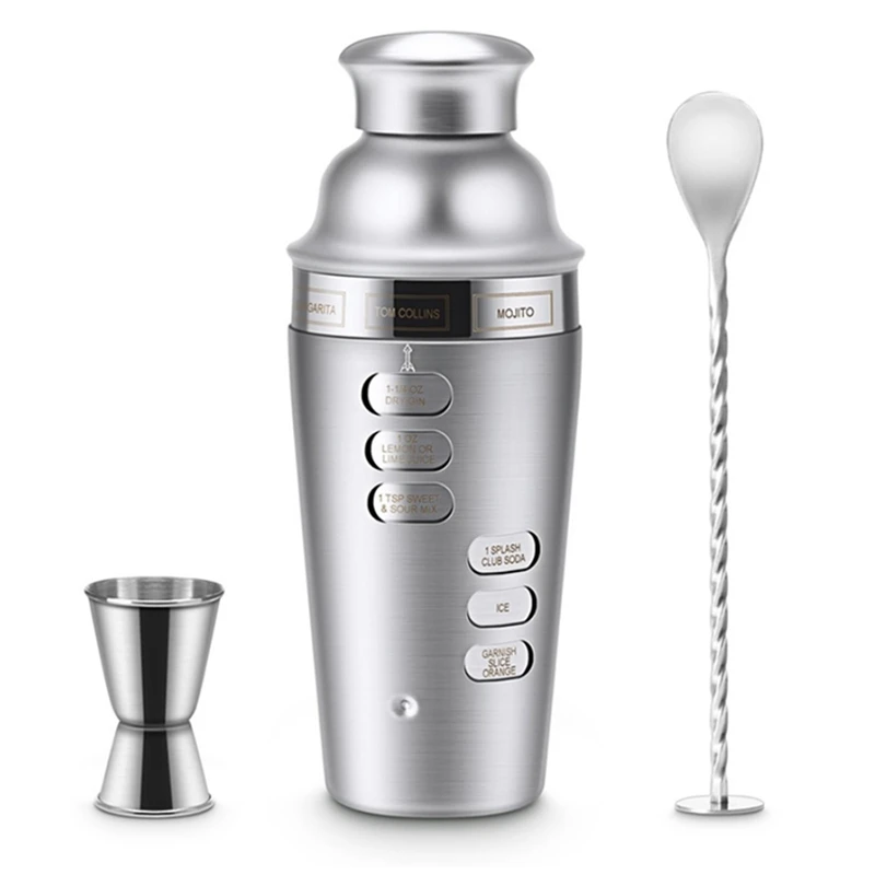 

Cocktail Making Set, Cocktail Shaker Set Stainless Steel Bar Tool Set Bartender Kit, Strainer, Cocktail Spoon Bar Kit