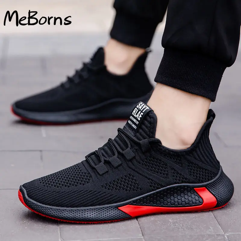 Дышащая Спортивная обувь для бега из сетчатого материала модная мужская в