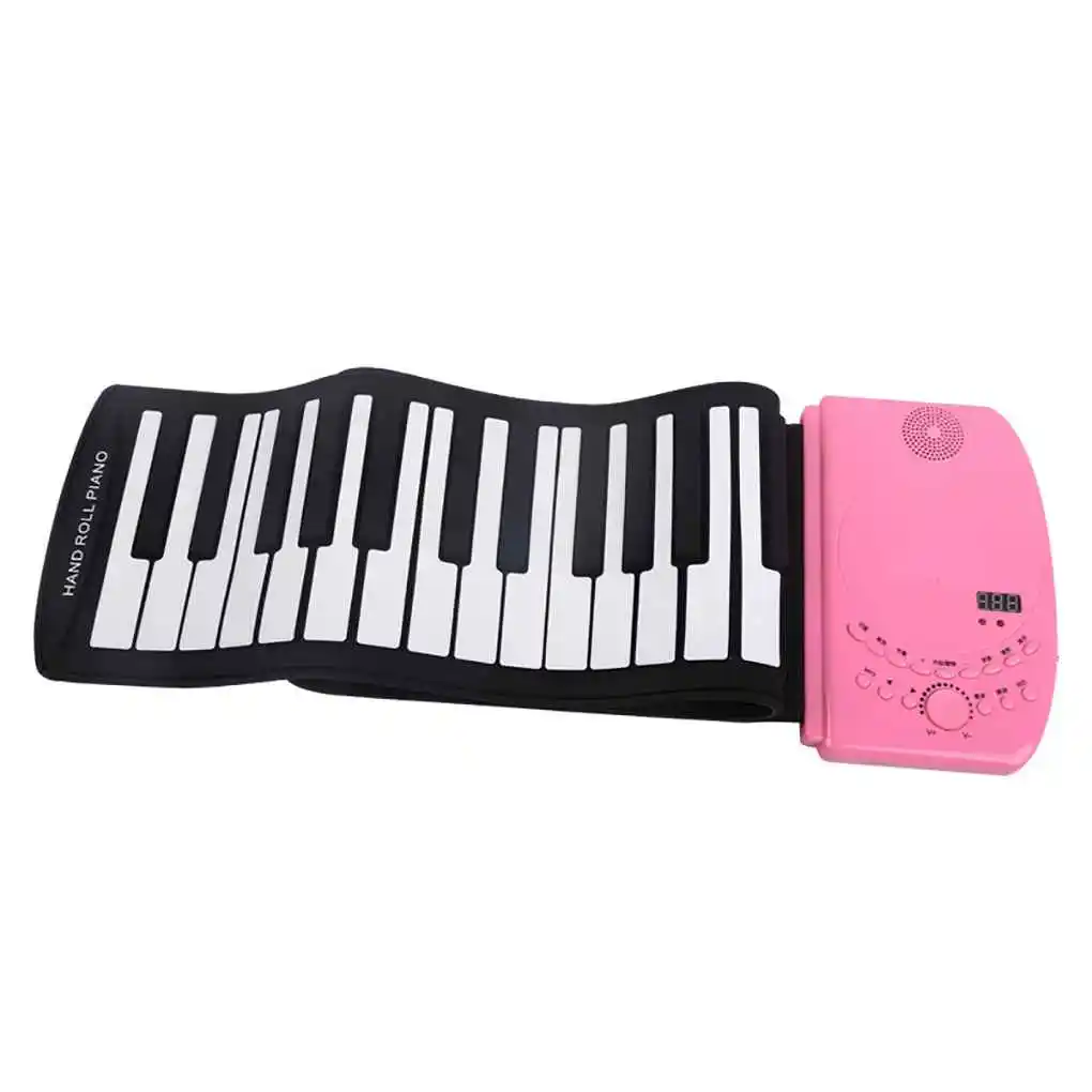 

88 Keys Roll Up Portable Soft Flexible Electronic Music Keyboard Piano Built-in Loud Speaker Lithium Battery Organ