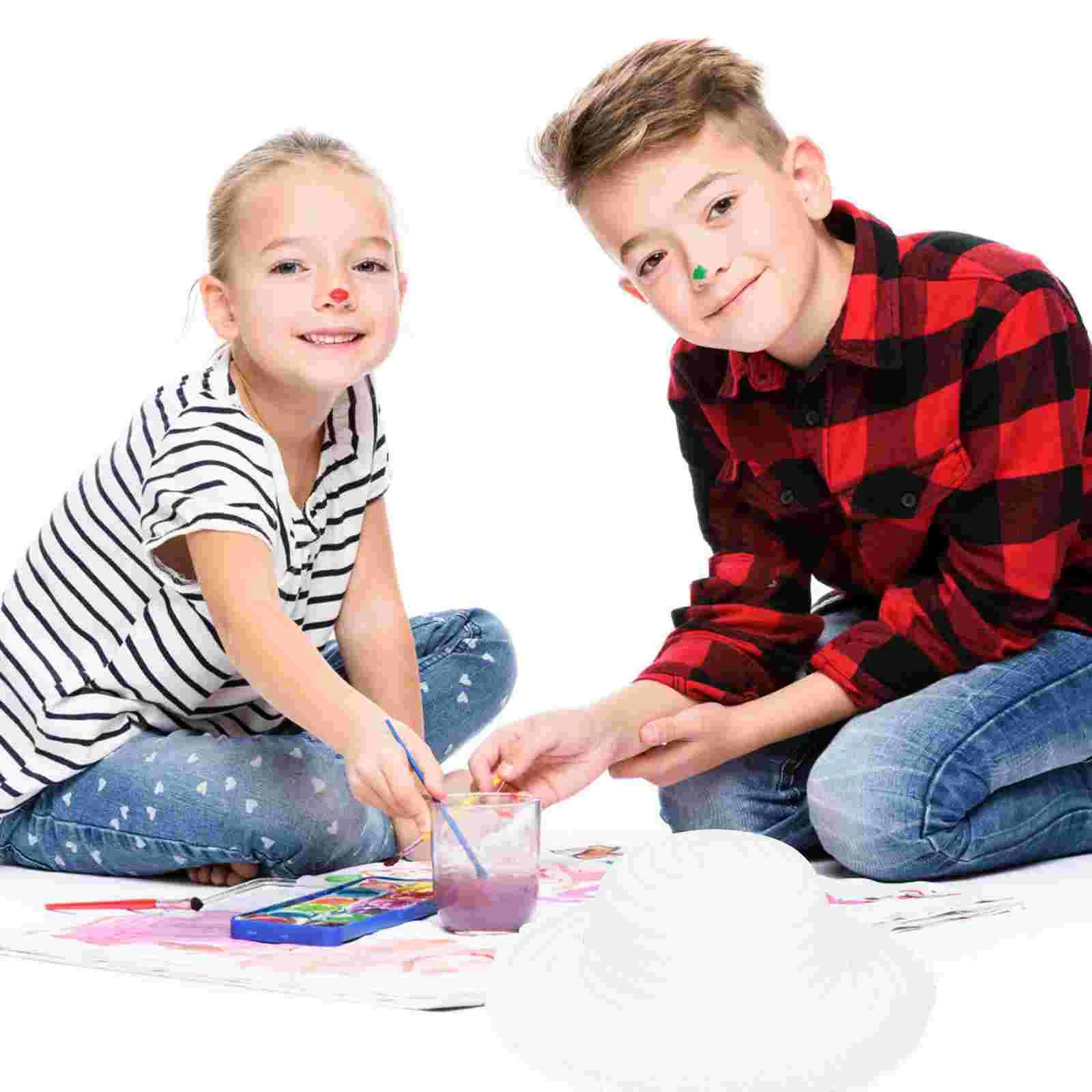 

8 Pcs DIY Straw Hat Kids Kindergarten Educational Toy Birthday White Natural Grass Painting Crafts Girl Child