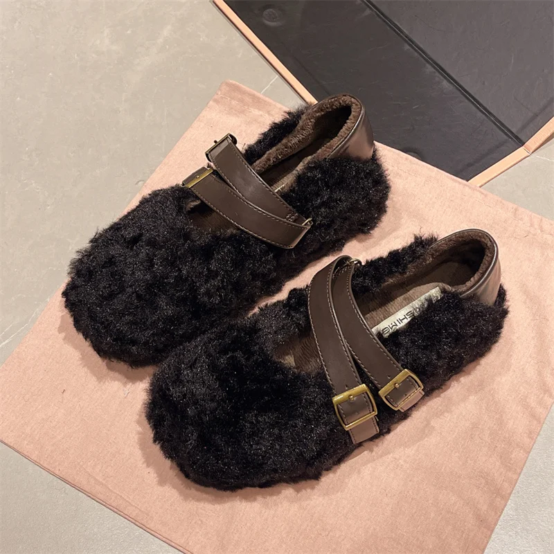 Повседневная женская обувь Modis сабо на платформе лоферы меху универсальные новые