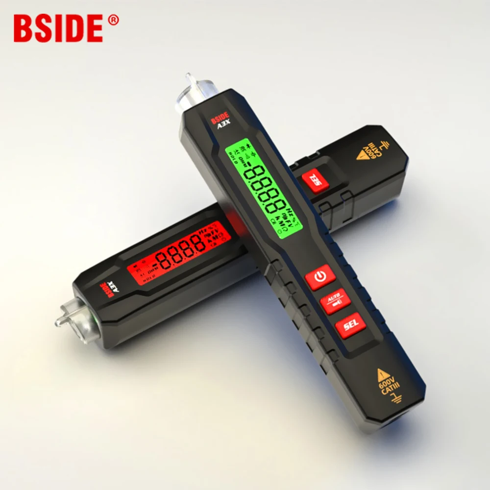 

BSIDE Voltage tester detector Digital Smart Multimeter Voltmeter DC AC Voltage Capacitance Ohm Hz Diode Continuity NCV Live test