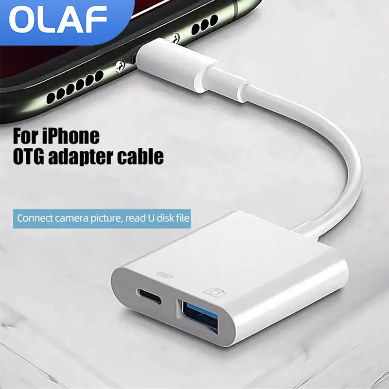 

Адаптер Lightning/USB OTG для IPhone, мыши, клавиатуры, зарядки