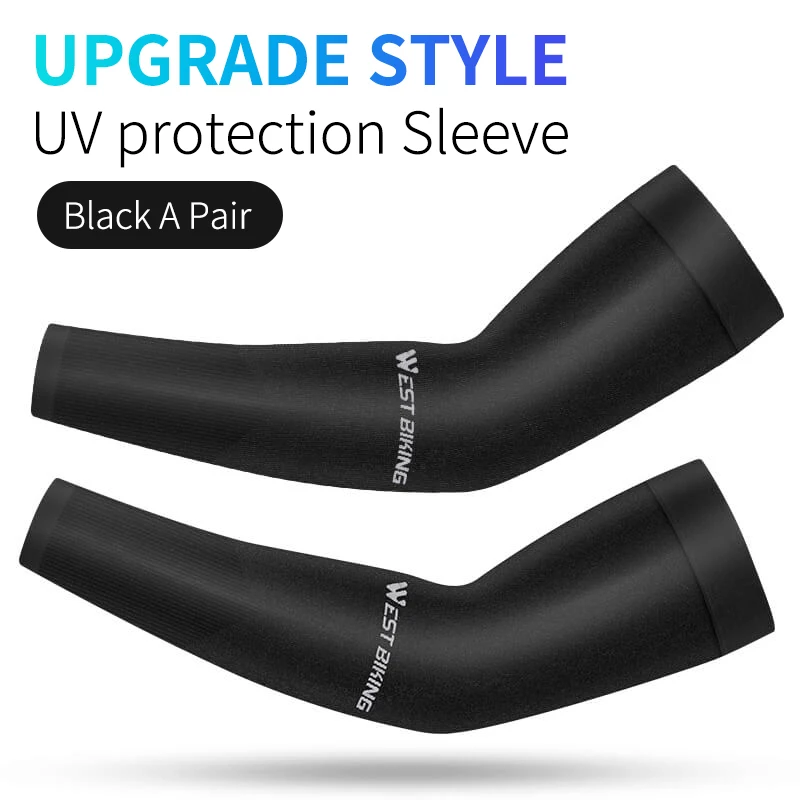 

WEST BIKING Cycling Arm Warmers UV Protection Basketball Running Arm Sleeves Bicycle Arm Warmers Summer Outdoor Sport Sleeves