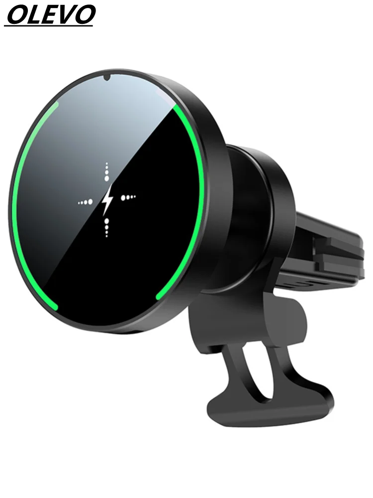 

Car Magnetic Wireless Charger 15W Fast Charging Base For Apple iPhone 12 13 14 Xiaomi Samsung Air Outlet Mobile Phone Bracket