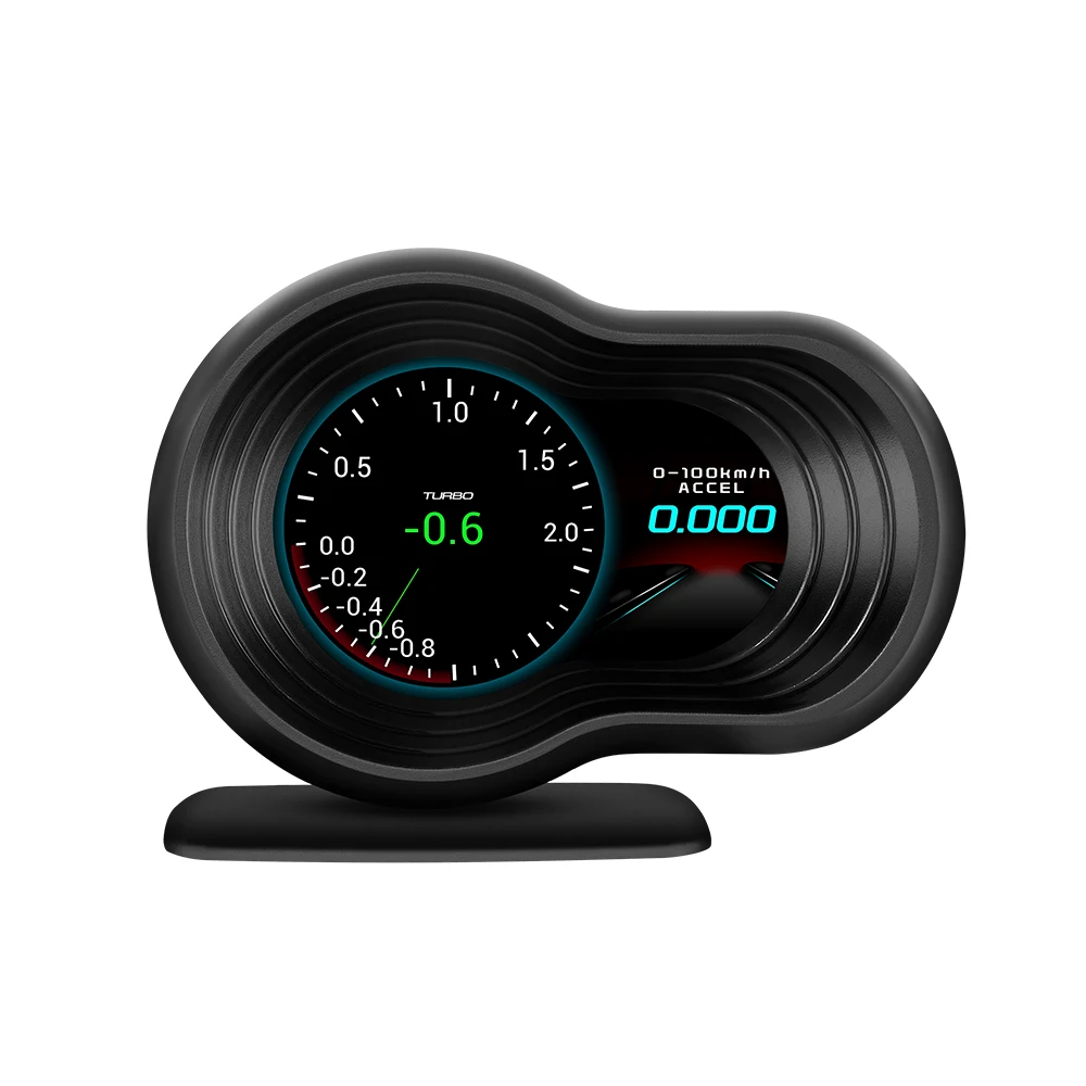 Фото F9-OBD OBD2 GPS HUD Проекционный дисплей Автомобильный цифровой спидометр Автоматическая сигнализация превышения скорости Измеритель температуры воды Датчики расхода топлива №5