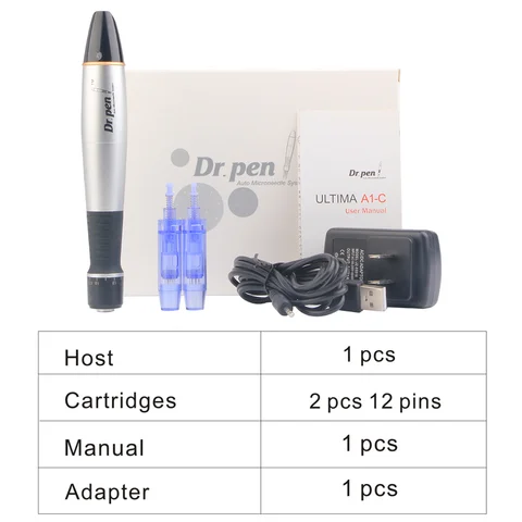 Аутентичная ручка Dr Pen A1, профессиональная микроигольная ручка Dr Pen A1, микроигольная ручка, микроигла, микроигла, 1/3/5/7/12/24/42 наконечников