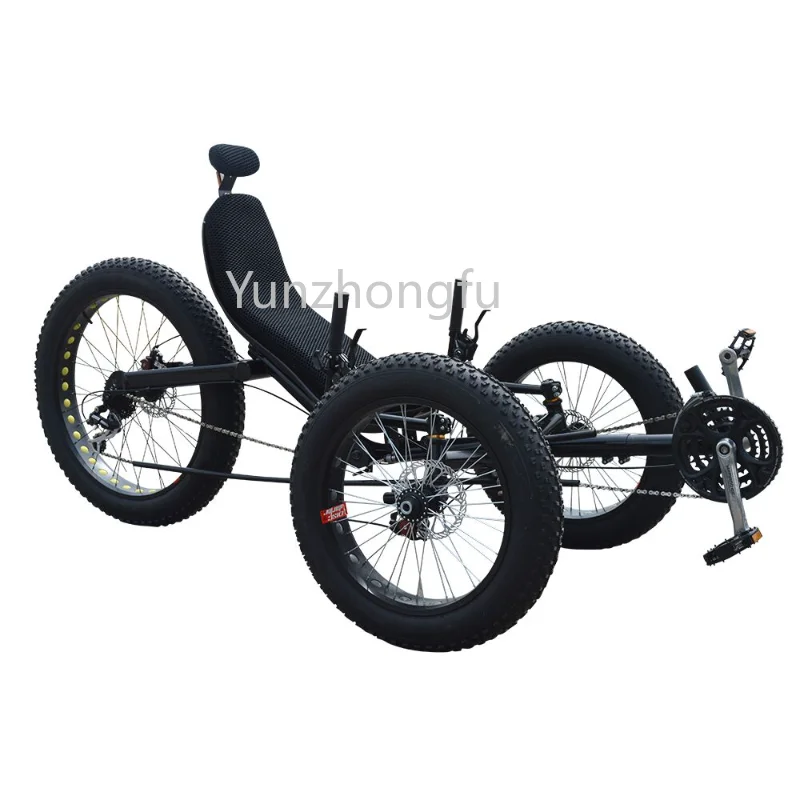 

Wholesale Adult Outdoor Sport 24 Speed Fat Tyre Folding Recumbent Tricycle