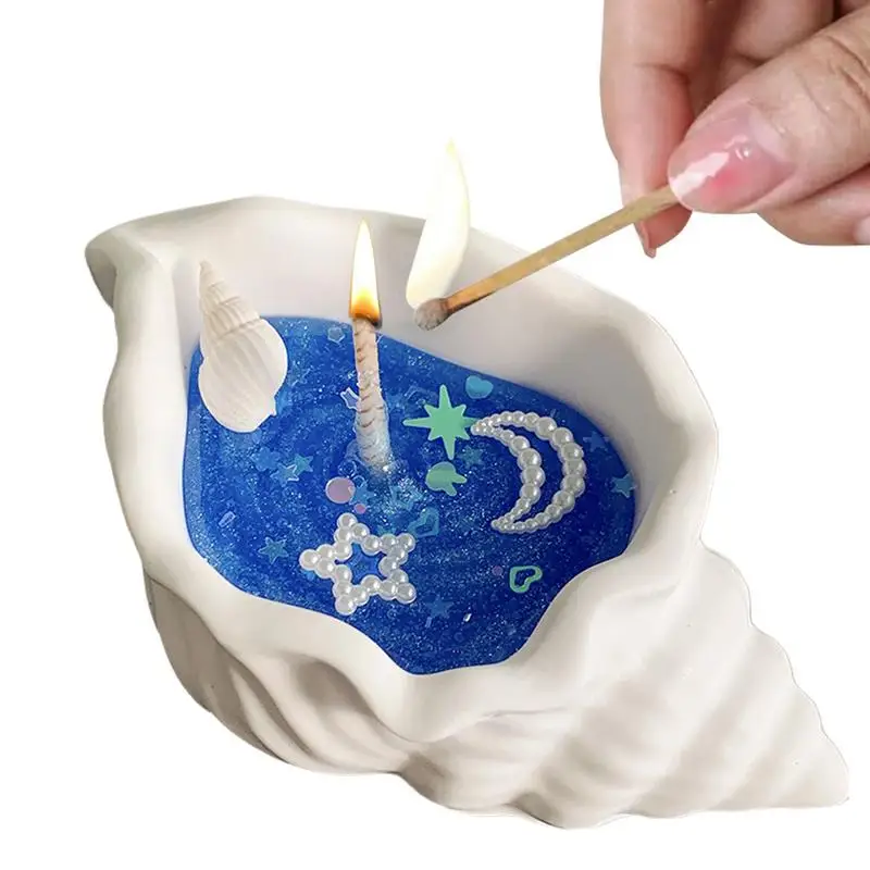 Świeca muszlowa Dekoracyjne świece zapachowe Świece do aromaterapii Domowej roboty świeca Dekoracja pulpitu