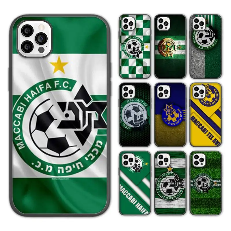 

maccabi haifa Phone Case For iPhone 13 12 11 pro max mini x xs xr 7 8 5 se plus soft Cover Fundas