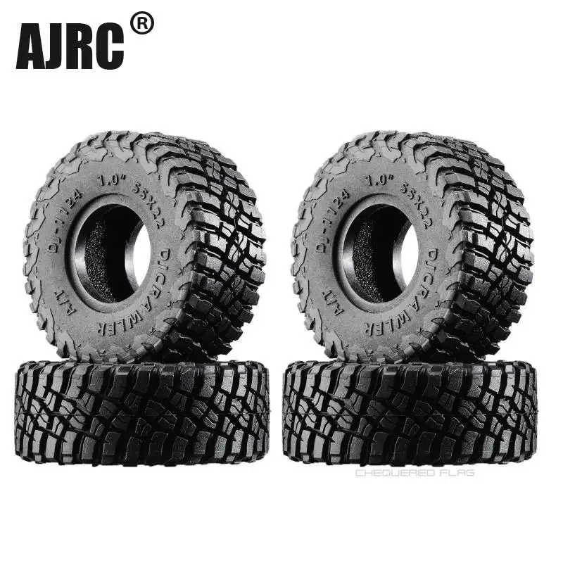 

1,0 дюймовые шины МТ + губка 55x17 мм 1/24 Rc Гусеничный грузовик запчасти для осевого Scx24 Deadbolt Axi00001 Axi00002 T1/t2 Гладиатор 1/18