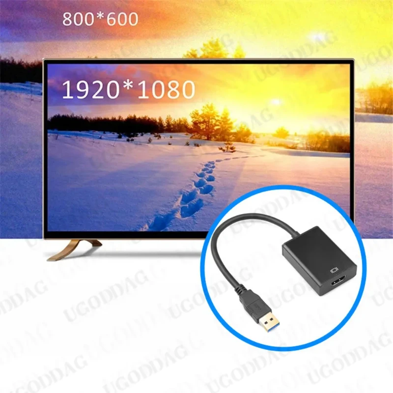 1080P 60 Гц HD Портативный USB 3.0 к HDMI-совместимому аудио-видео адаптер-конвертер Кабель
