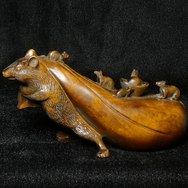 Статуя мышь из дерева YIZHU