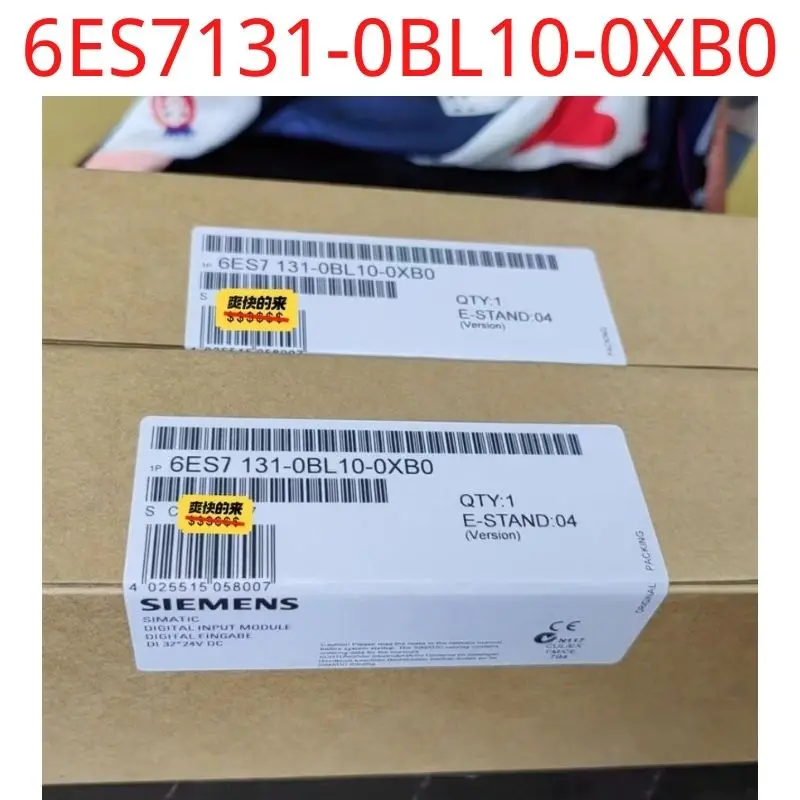 

6ES7131-0BL10-0XB0 Brand New SIMATIC DP, ELECTRONIC MODULE DIGITAL, FOR ET 200B, W=235MM, 32DI 24V DC, 0.2MS INPUT DELAY