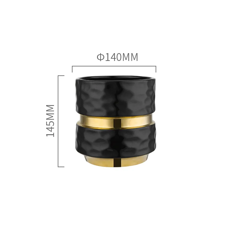 

Creative Ceramic Vase Cartoon Villain Flowerpot Black and White Desktop Crafts Ornaments Modern Home Decoration