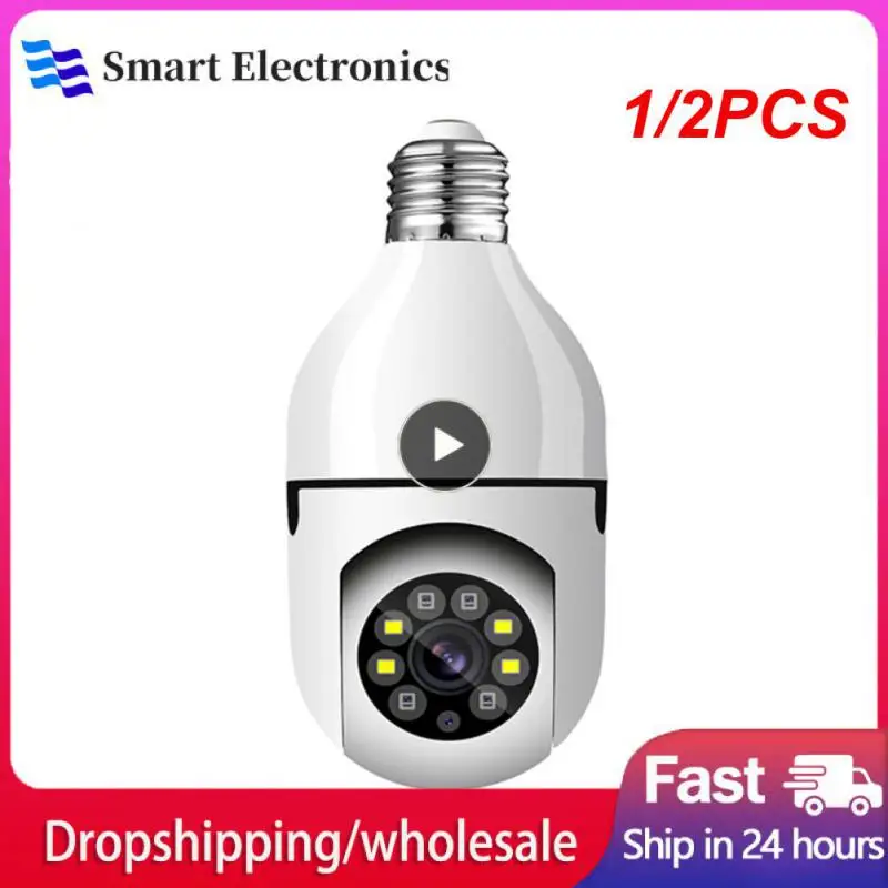 

1/2PCS 1080P WIFI Camera A6 Wireless Light Bulb Camera LED Night Vision Smart Home Security Cam E27 Connector Remote Monitoring