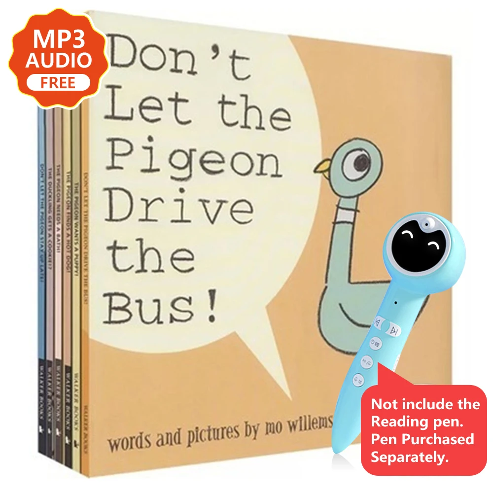 6 Book/Set Pigeon Drive The Bus Educational Toys for Children Educational Toys Montessori Learning English Books for Kids