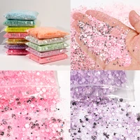 50gbag mixed hexagon shape nail art glitter flakes powder shining paillette holographic chunky sequins sparkly flakes slices m