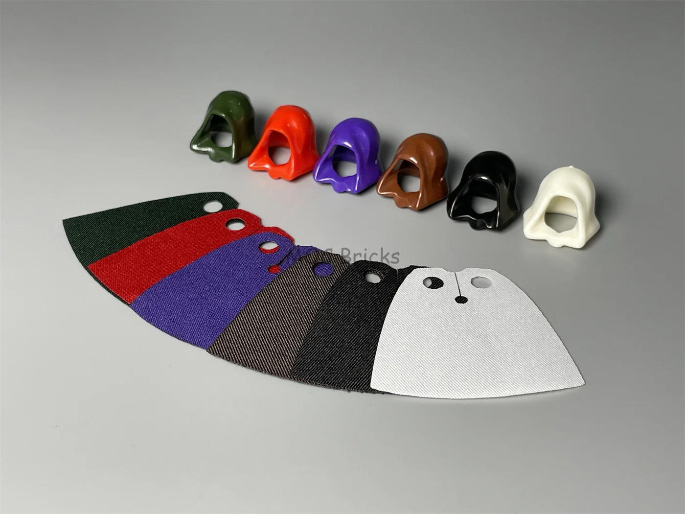 5sets MOC Bricks Cape Hood Headgear Folded Down Helmet 15428 30381 For 4cm Figures Educational Building Blocks Kids Toys - купить по