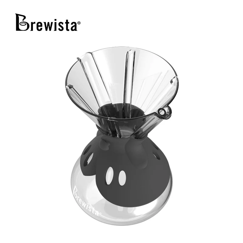 

Brewista 500ml 750ml Hourglass Brewer With Filter Sharing Pot Silicon Wrap Integrated Coffee Pot Coffee Maker Ice Dripper