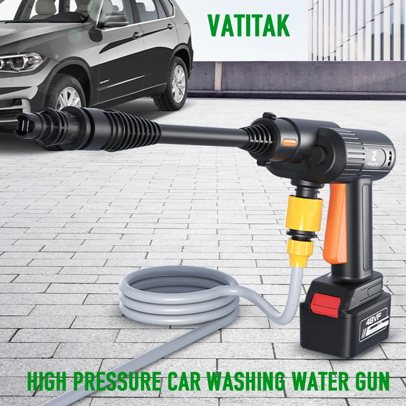 

High pressure car washing water gun portable car washing machine 600W high power wireless 3000mAh Car Washing Water Gun
