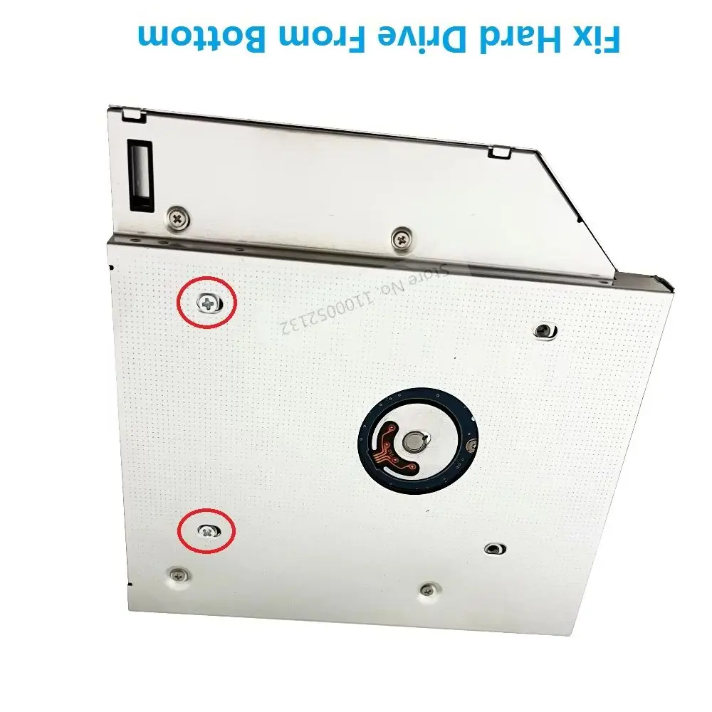 Фото Алюминиевый 2,5 SATA жесткий диск HDD SSD оптический отсек Caddy адаптер рамка для Acer Aspire E5-575G E5-411G E5-771G VN7-792G VN7-791G №5