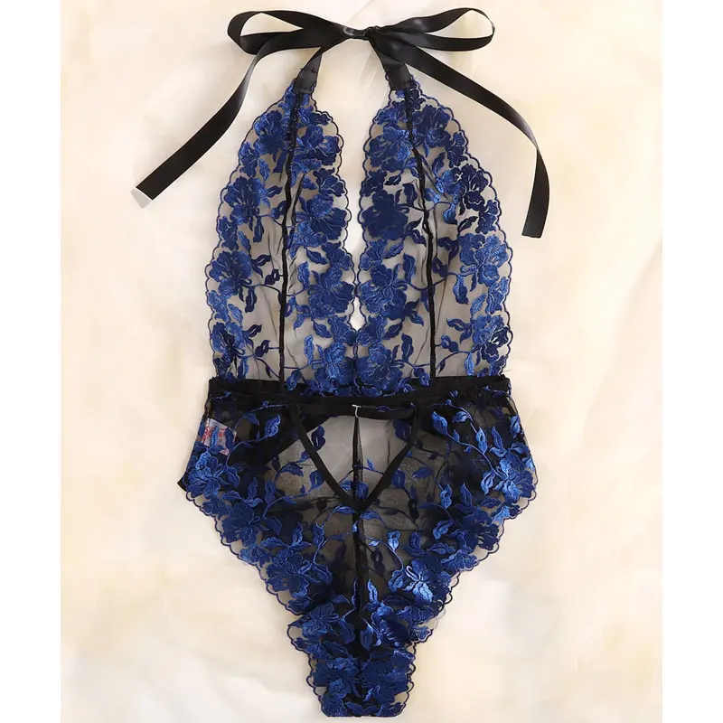 

Сексуальный комплект нижнего белья с воротником-хомутом, цветочное нижнее белье с вышивкой, чувственное женское нижнее белье, короткие тру...