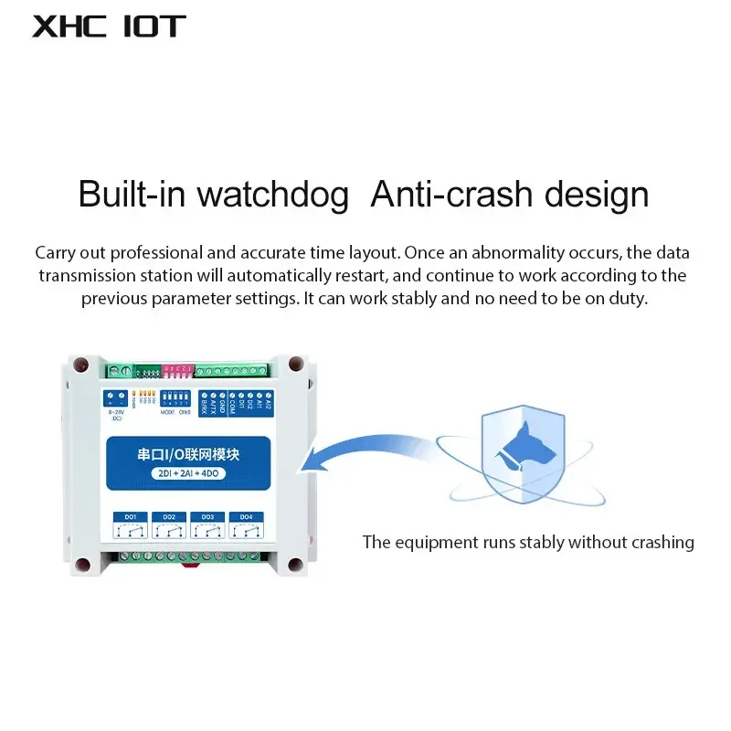 Модули Интернета IOT RS485 ModBus RTU I/O сетевые с последовательным портом 4 переключателя