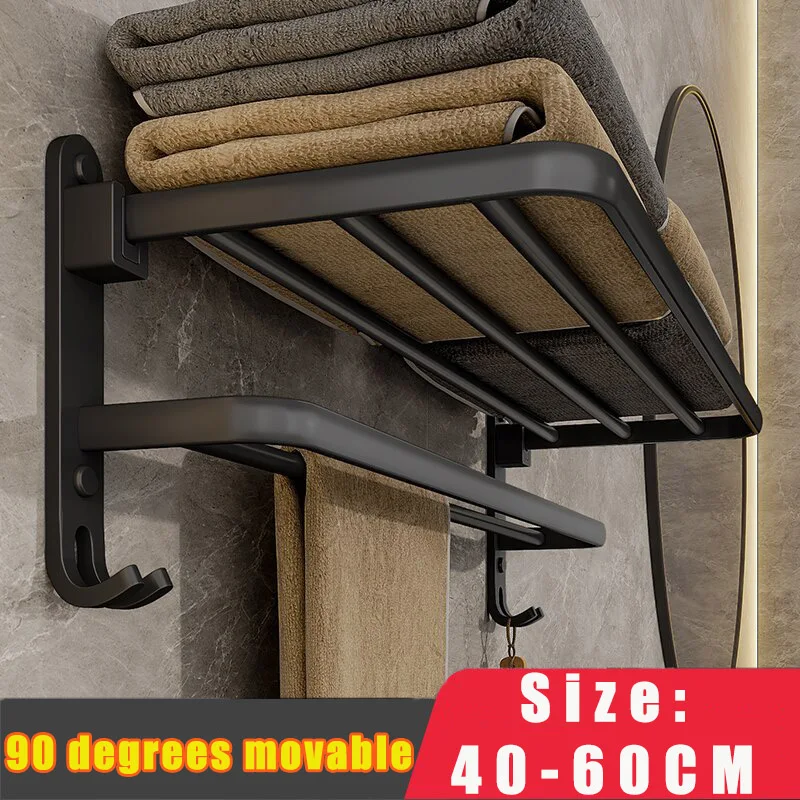 Holder Wall Mount Aluminumtowel Rack Double Layer/single Lay