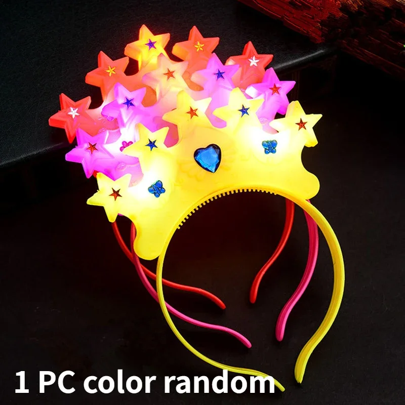 

Светодиодная лента для волос с короной и сердцем