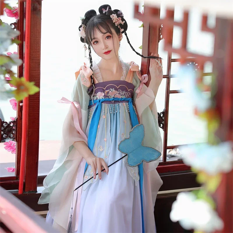 NT137 оригинальный женский ханьфу Тан китайский ветер весенне-летний костюм супер