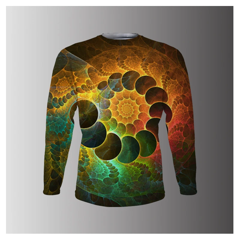 

Футболка с длинным рукавом, круглым вырезом и 3d-графическим принтом